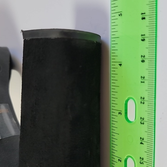 Fashion Nova high block heel platform 7.5 womens black brushed textile - Picture 8 of 11